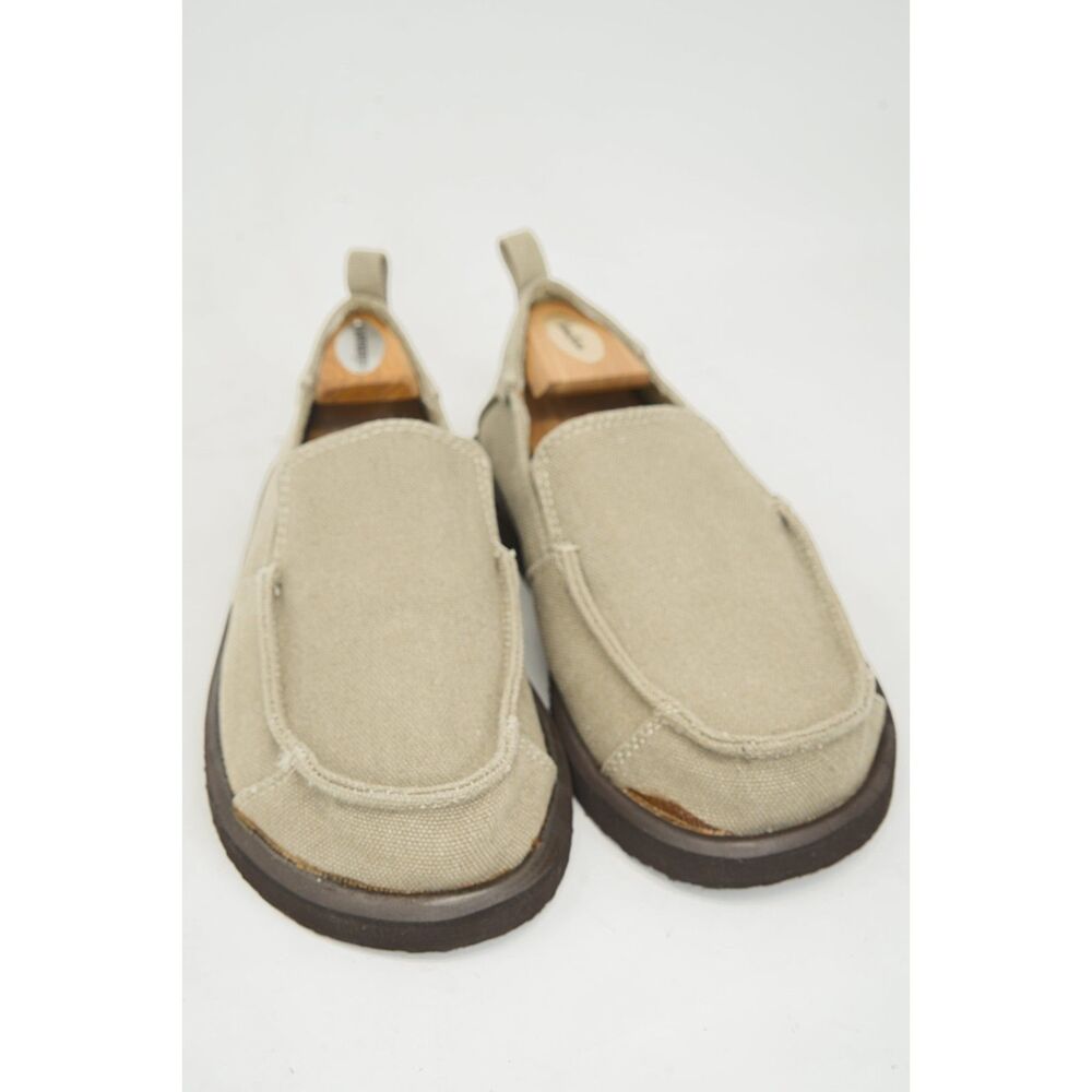 OP Ocean Pacific Beige Canvas Slip On Loafers Men's US 9 Crocs Santa Cruz Style